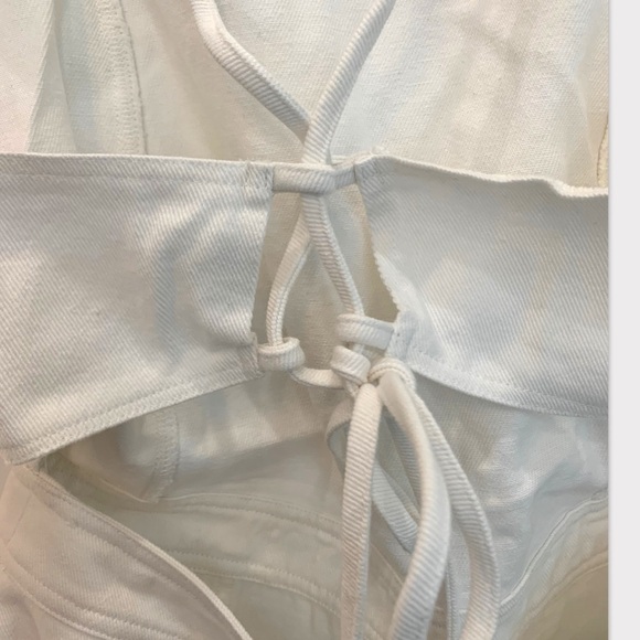 SUGAR+LIPS | White Denim Romper Size L - Picture 11 of 13